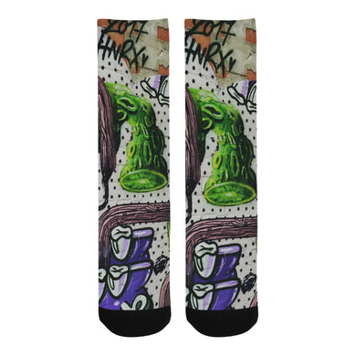 Complex Graffiti Trouser Socks (For Men)