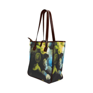 Jellyfish Yellow and Blue Classic Tote Bag (Model 1644)