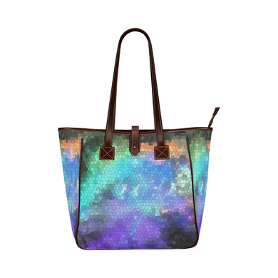 Splash of Color Negative Mosaic Classic Tote Bag (Model 1644)