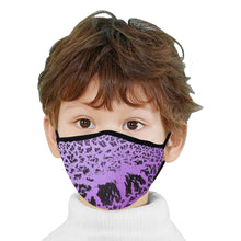Load image into Gallery viewer, Crackle Art Purple Mouth Mask (2 Filters Included)