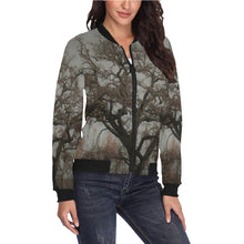 Load image into Gallery viewer, Spooky Tree All Over Print Bomber Jacket for Women (Model H36)