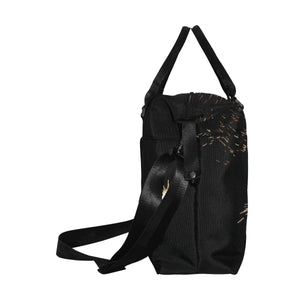 Fireworks Flowers White Large Capacity Duffle Bag (Model 1715)