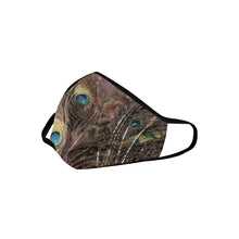 Load image into Gallery viewer, Peacock Feathers Mouth Mask in One Piece (2 Filters Included) (Model M02)
