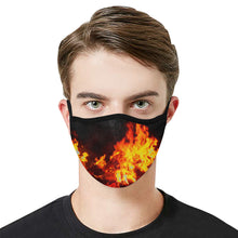 Load image into Gallery viewer, Feathery Flames Red Mouth Mask in One Piece (2 Filters Included) (Model M02)