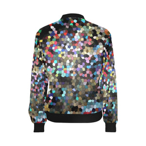 I Spy Paisley Mosaic All Over Print Bomber Jacket for Women (Model H36)