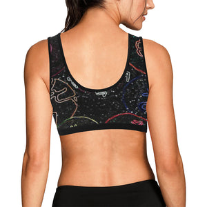 Dante's Inferno Glowing Women's All Over Print Sports Bra (Model T52)