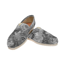 Load image into Gallery viewer, Graffiti Abstract Black and White Unisex Classic Canvas Slip-On (Model 1206)