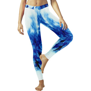 Feathery Flames Negative Low Rise Leggings (Invisible Stitch) (Model L05)