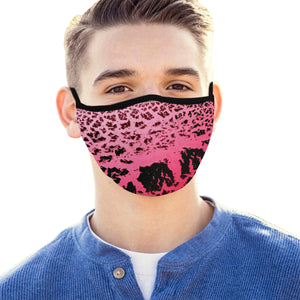 Crackle Art Pink Mouth Mask (2 Filters Included)