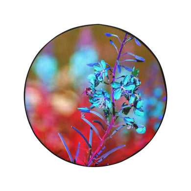 Fireweed Flower Blue 34 Inch Spare Tire Cover