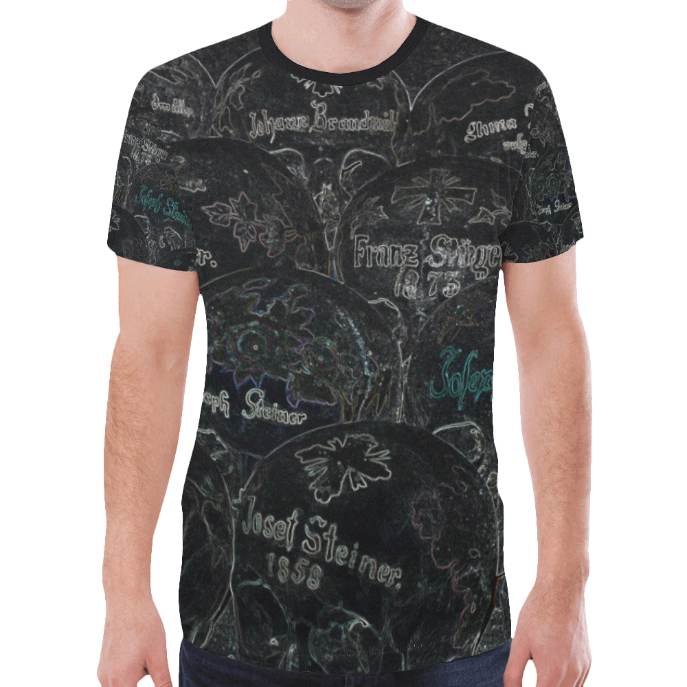 Painted Skulls Glowing New All Over Print T-shirt for Men (Model T45)