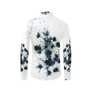 Fireworks Flower Negative Men's All Over Print Casual Dress Shirt (Model T61)