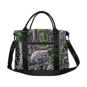 Complex Graffiti Glowing Large Capacity Duffle Bag (Model 1715)