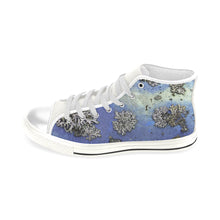 Load image into Gallery viewer, Patches of Moss Blue Men’s Classic High Top Canvas Shoes (Model 017)