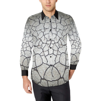Crackle Men's All Over Print Casual Dress Shirt (Model T61)