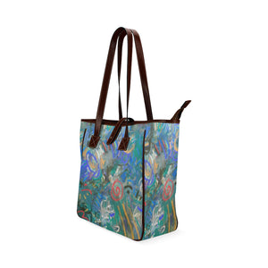 Graffiti Abstract Blue Classic Tote Bag (Model 1644)