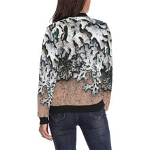 Load image into Gallery viewer, Moss Peach All Over Print Bomber Jacket for Women (Model H36)