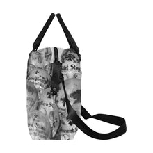 Load image into Gallery viewer, Painted Skulls Black and White Large Capacity Duffle Bag (Model 1715)