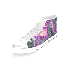 Load image into Gallery viewer, Sea of Flames Magenta Women&#39;s Classic High Top Canvas Shoes (Model 017)