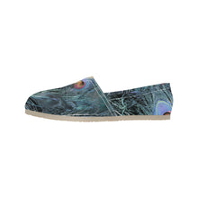 Load image into Gallery viewer, Peacock Feathers Blue Unisex Classic Canvas Slip-On (Model 1206)