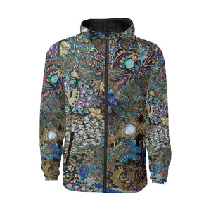 Fun and Fancy Paisley All Over Print Quilted Windbreaker for Men (Model H35)