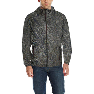 Marbled Abstract Glowing All Over Print Quilted Windbreaker for Men (Model H35)