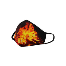 Load image into Gallery viewer, Feathery Flames Red Mouth Mask in One Piece (2 Filters Included) (Model M02)