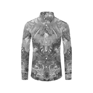 Graffiti Abstract Black and White Men's All Over Print Casual Dress Shirt (Model T61)