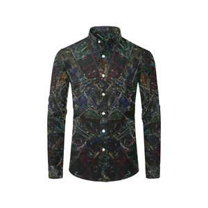 Oil Paints Glowing Men's All Over Print Casual Dress Shirt (Model T61)