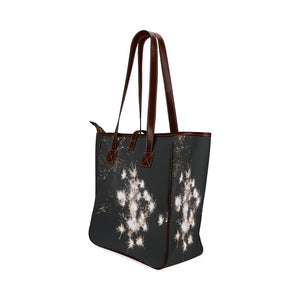 Fireworks Flowers White Classic Tote Bag (Model 1644)