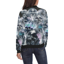Load image into Gallery viewer, Painted Skulls Negative All Over Print Bomber Jacket for Women (Model H36)
