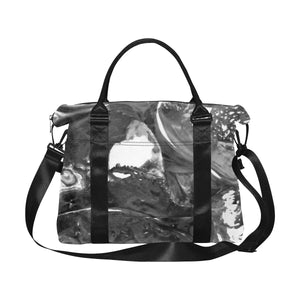 Iced Black and White Large Capacity Duffle Bag (Model 1715)