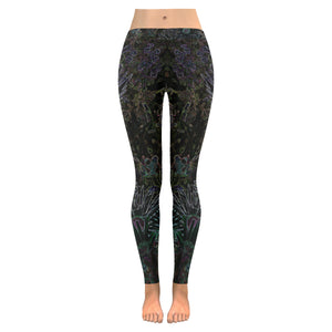 Livingstone Daisy Flower Glowing Low Rise Leggings (Invisible Stitch) (Model L05)