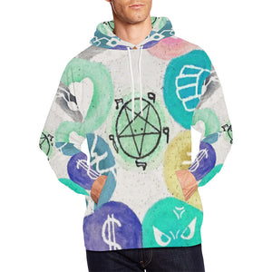 Dante's Inferno Negative All Over Print Hoodie for Men/Large Size (USA Size) (Model H13)