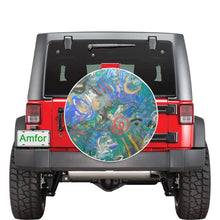 Load image into Gallery viewer, Graffiti Abstract Blue 32 Inch Spare Tire Cover