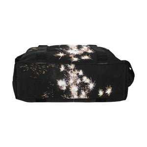 Fireworks Flowers White Large Capacity Duffle Bag (Model 1715)