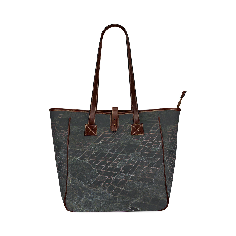 Patchwork Aerial Glowing Classic Tote Bag (Model 1644)