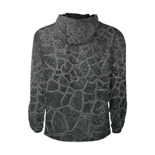 Load image into Gallery viewer, Crackle Black All Over Print Quilted Windbreaker for Men (Model H35)