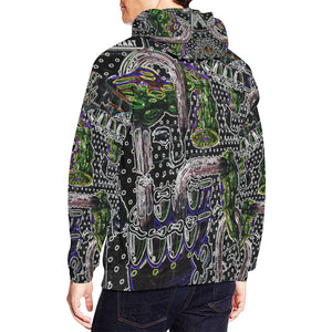 Complex Graffiti Glowing All Over Print Hoodie for Men/Large Size (USA Size) (Model H13)