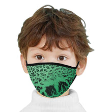 Load image into Gallery viewer, Crackle Art Green Mouth Mask
