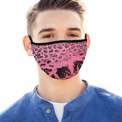 Crackle Art Pink Mouth Mask