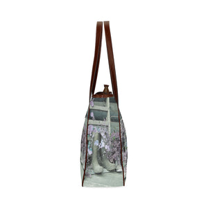 Blooming Boots Flower Purple Classic Tote Bag (Model 1644)
