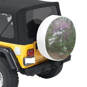 Arkansas Dogwood and Red Bud Flower 32 Inch Spare Tire Cover