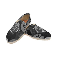 Load image into Gallery viewer, Dante&#39;s Inferno Black and White Unisex Classic Canvas Slip-On (Model 1206)