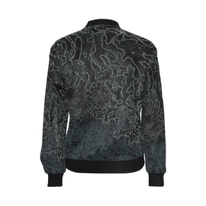Moss Glowing All Over Print Bomber Jacket for Women (Model H36)