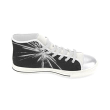 Load image into Gallery viewer, Fireworks Star Black and White Women&#39;s Classic High Top Canvas Shoes (Model 017)