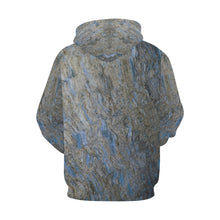 Load image into Gallery viewer, Marbled Abstract Blue All Over Print Hoodie for Women (USA Size) (Model H13)