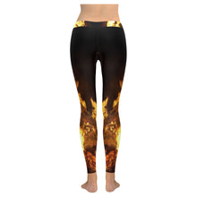 Load image into Gallery viewer, Feathery Flames Low Rise Leggings (Invisible Stitch) (Model L05)