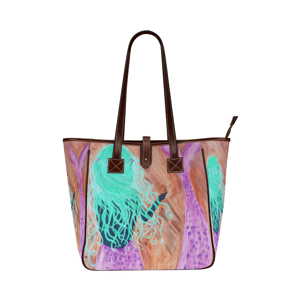 Mermaid MMZ Pink Classic Tote Bag (Model 1644)