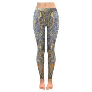 Marbled Abstract Low Rise Leggings (Invisible Stitch) (Model L05)